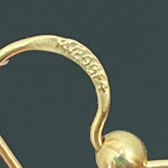 Handmade 14/20 GF Gold-filled Faux Pearl Wire Wrap Beaded Drop Earrings 4g - Picture 11 of 12